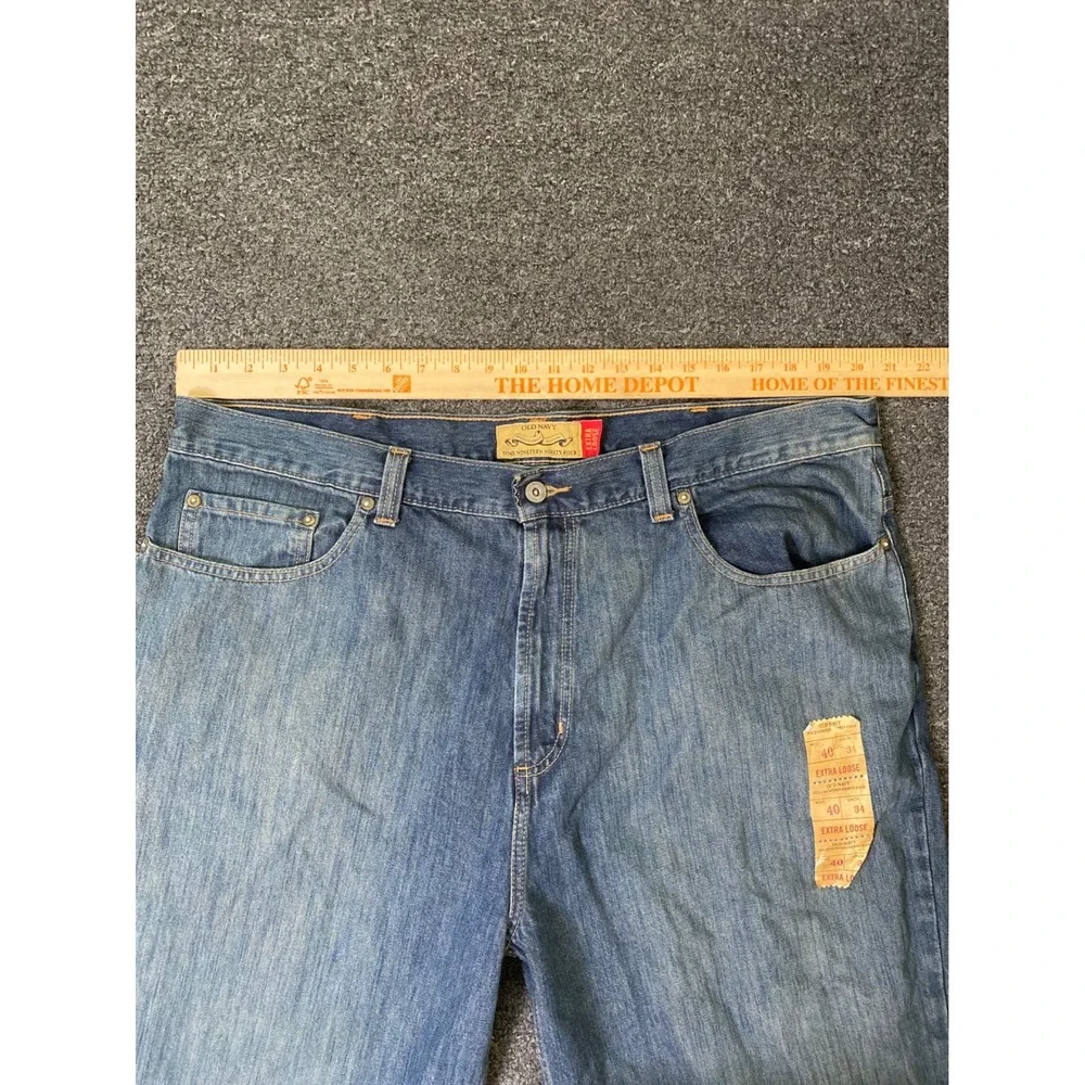 Vintage‎ Old Navy Extra Loose Blue Jeans Mens 40x34 Baggy Wide Leg Denim NEW